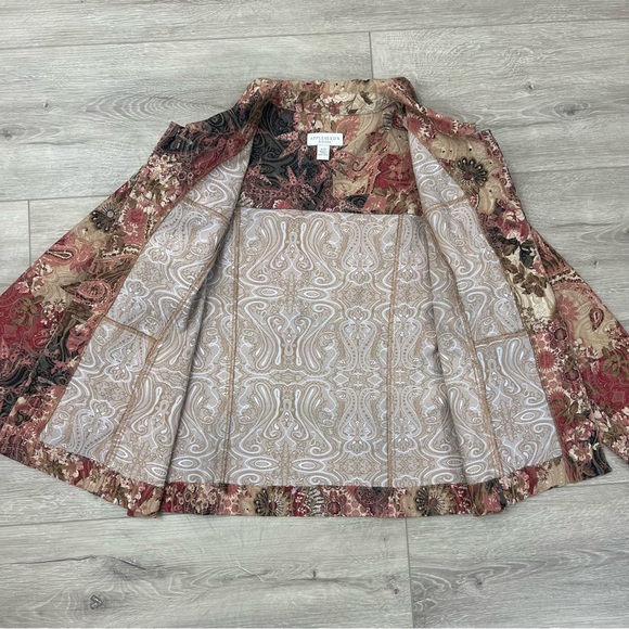 Appleseeds Jacket Floral Paisley Size 12P Button Front Fall Autumn - Picture 2 of 9